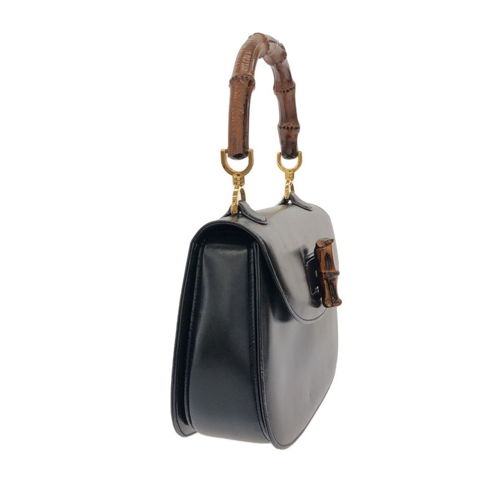 Gucci Bamboo Classic Handbag Black Leather